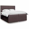 vidaXL Boxspringbett mit Matratze Dunkelbraun 200x200 cm Stoff