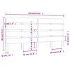 vidaXL Kopfteil Weiß 150x3x80cm Massivholz Kiefer