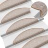 vidaXL Stufenmatten 15 Stk. 56x17x3 cm Hellbraun Halbrund