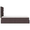 vidaXL Ottoman-Bett mit Matratze Dunkelbraun 100x200 cm Stoff