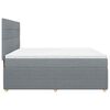 vidaXL Boxspringbett mit Matratze Hellgrau 200x200 cm Stoff