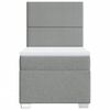 vidaXL Boxspringbett mit Matratze Hellgrau 100x200 cm Stoff