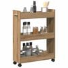 vidaXL Schrank Mit Rad Artisan-Eiche 60 x 22 x 79 cm