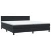 vidaXL Boxspringbett mit Matratze & LED Schwarz 200x210 cm Samt