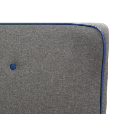 280702 vidaXL Bed Frame Light Grey Fabric 135x190 cm (UK/NO/IE/FI/DE/FR/NL only)