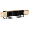 vidaXL TV-Schrank 120x30x40 cm Raues Mangoholz und Wiener Geflecht