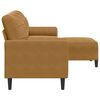 vidaXL 3-Sitzer-Sofa mit Hocker Braun 210 cm Samt