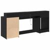 vidaXL Schreibtisch Schwarze Eiche 200 x 55 x 91 cm Holzwerkstoff