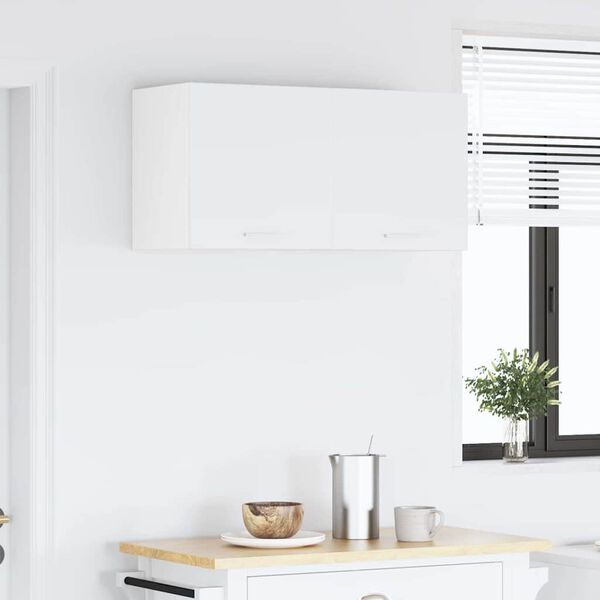 vidaXL H&auml;ngeschrank mit T&uuml;r 2 pcs Wei&szlig; 40 x 31 x 40 cm Holzwerkstoff