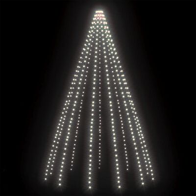 vidaXL Weihnachtsbaum-Beleuchtung 500 LEDs Kaltweiß 500 cm