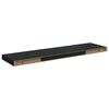 vidaXL Schweberegal Hochglanz-Schwarz 90x23,5x3,8 cm MDF