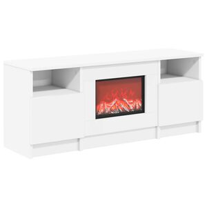 vidaXL Elektrokamin Wei&szlig; 98 x 28,5 x 40,5 cm Holzwerkstoff
