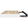 vidaXL Schweberegale 2 Stk. Eiche und Wei&szlig; 90x23,5x3,8 cm MDF