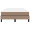 vidaXL Bettrahmen mit Matratze Cappuccino 120 x 200 cm Stoff