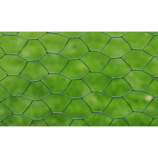 vidaXL Drahtzaun mit PVC-Beschichtung 25x0,75 m Gr&uuml;n