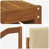 vidaXL Ecksofa Set mit Kissen 7 pcs Natur und Beige Massivholz Akazie