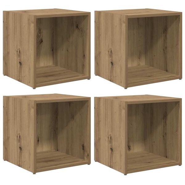vidaXL TV-Schrankset 4 pcs Artisan-Eiche 37 x 35 x 37,5 cm