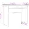vidaXL Schreibtisch Altholz-Optik 90x50x74 cm Holzwerkstoff