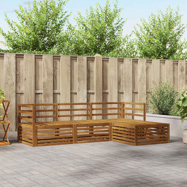 vidaXL Outdoor-Sofagarnitur 4 pcs Natur Massivholz Akazie
