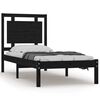 vidaXL Massivholzbett Schwarz 100x200 cm