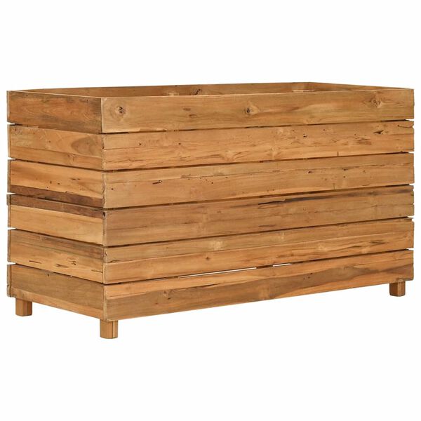vidaXL Hochbeet 100x40x55 cm Teak Altholz und Stahl
