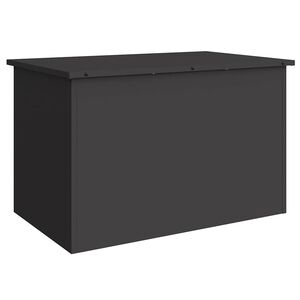 vidaXL Au&szlig;enlagerbox Schwarz 80 x 50,5 x 50 cm Stahl