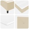 vidaXL Boxspringbett mit Matratze mit LED Creme 90 x 200 cm Stoff