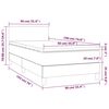 vidaXL Boxspringbett mit Matratze Blau 90x190 cm Stoff