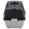 vidaXL Transportbox für Haustiere Grau und Schwarz 48x32x31 cm PP