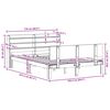vidaXL Bettrahmen mit Kopfteil 2 pcs Wachsbraun Massivholz Kiefer