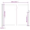 vidaXL Seitenmarkise Ausziehbar Wei&szlig; 160x600 cm