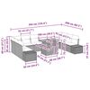 vidaXL Garten-Sofa-Set mit Speicher 11 pcs Schwarz Poly Rattan