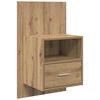 vidaXL Kopfteil mit Schrank 3 pcs Artisan-Eiche Holzwerkstoff