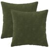 vidaXL Kissenbezug 2 stk. HEERLEN Gr&uuml;n 50 x 50 cm Mikrofaser Fleece