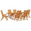 vidaXL Garten Essgruppe 7 pcs Braun Massivholz Akazie