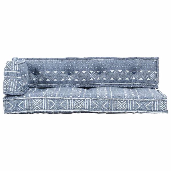 vidaXL Palettensofa-Auflage Indigo Stoff Patchwork