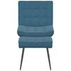 vidaXL Relaxsessel mit Hocker Blau Samt
