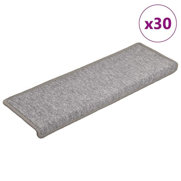 vidaXL Stufenmatten 30 Stk. 65x21x4 cm Hellgrau Rechteckiger Rand