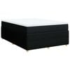 vidaXL Boxspringbett mit Matratze Schwarz 160x200 cm Stoff
