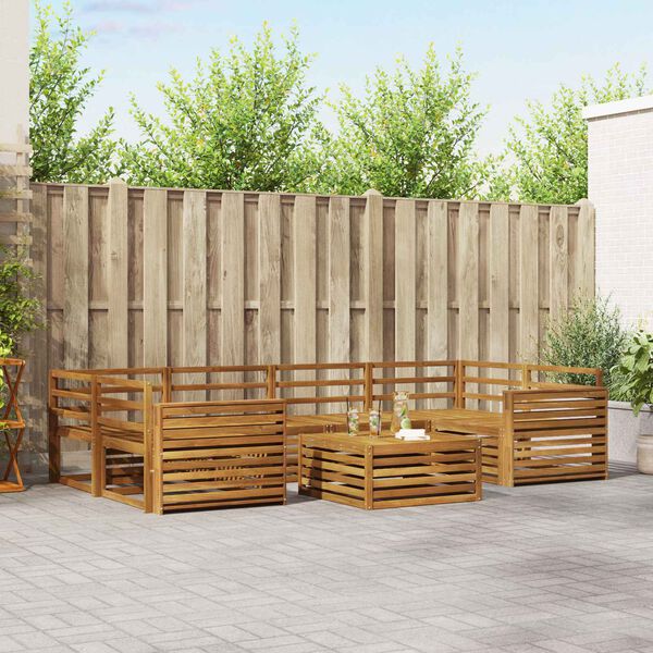 vidaXL Outdoor-Sofagarnitur 7 pcs Natur Massivholz Akazie
