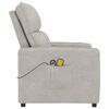 vidaXL Massagesessel Elektrisch Hellgrau Mikrofasergewebe