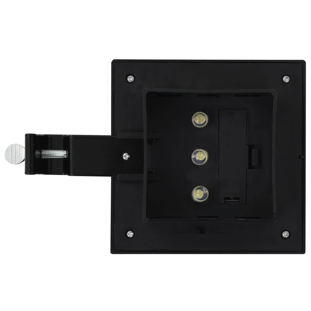 VidaXL Set Mit 6 LED Solarleuchten – Quadratische Garten- & Dachrinnen-Beleuchtung, Weiß