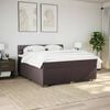 vidaXL Boxspringbett mit Matratze Dunkelbraun 180x200 cm Stoff