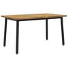 vidaXL 140 x 70 x 75 cm Massivholz Akazie Wei&szlig; und Schwarz