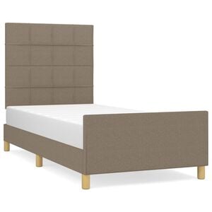 vidaXL Bettgestell ohne Matratze Taupe 80x200 cm Stoff
