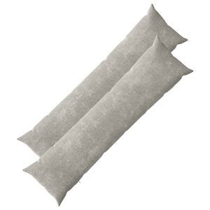 vidaXL Kissenbezug 2 stk. HEERLEN Hellgrau 40 x 145 cm Chenille-Stoff