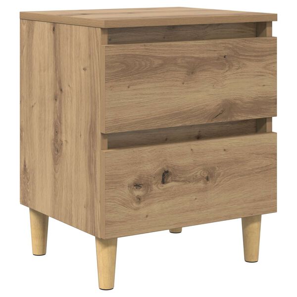vidaXL Bettschrank Artisan-Eiche 40 x 35 x 50 cm Holzwerkstoff