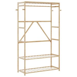 vidaXL Kleiderst&auml;nder mit Ablagen 110x40x175 cm Bambus