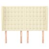 vidaXL Kopfteil mit Ohren Creme 147x23x118/128 cm Kunstleder
