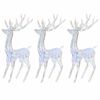 vidaXL XXL Rentiere Weihnachtsdekoration Acryl 250 LED 3 Stk. 180 cm